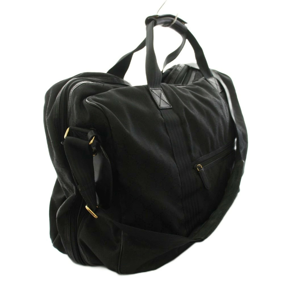 Gucci Boston Bag Shoulder GG Canvas Black